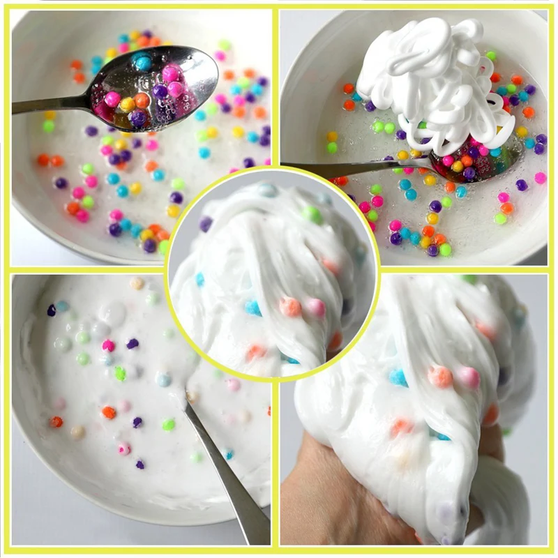 Шарики из пенопласта для слайма Разноцветные Мини-бусины в ассортименте 3