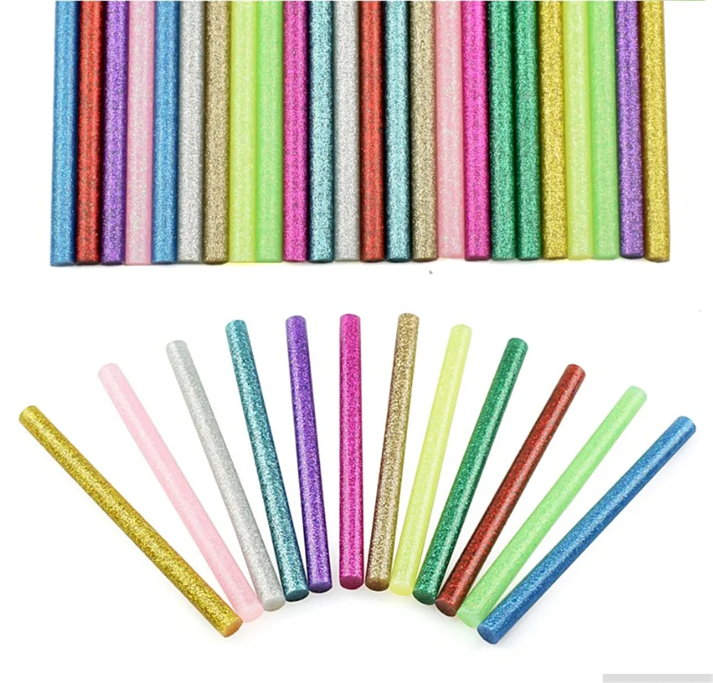 120pcs/lot 7mm x 100mm Multicolor Glitter Hot Glue Stick Adhesive Sticks Rod for Gun DIY Hand Craft Decor Sauce Repair Tool | Инструменты
