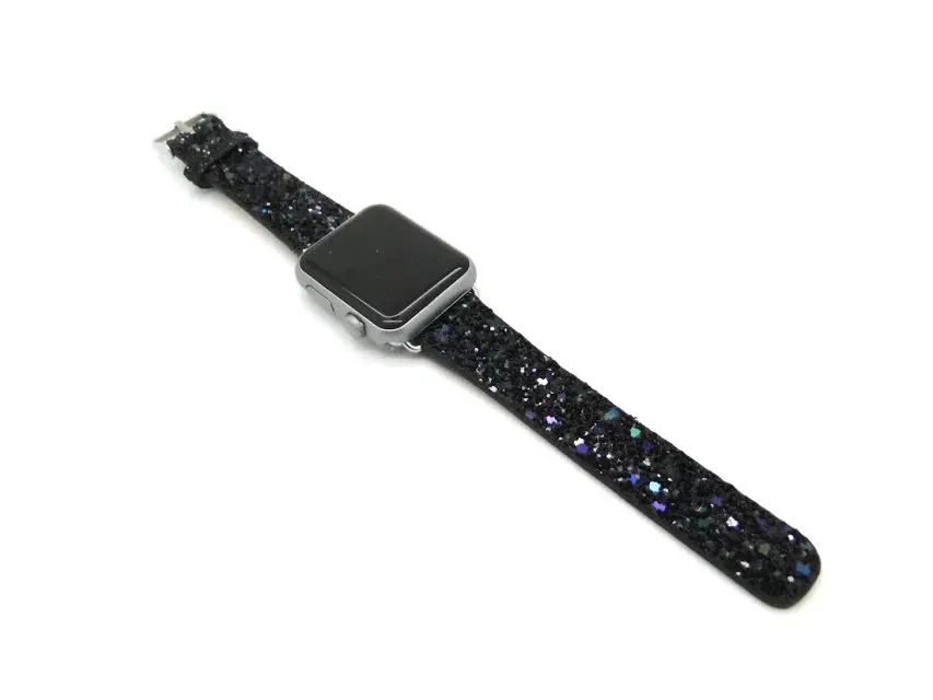Для Apple Watch, версии Series4/3/2/1 сияющая кожа; ремешок с пряжкой, размеры 38 мм/42 мм/40 мм/44 мм Для женщин браслет