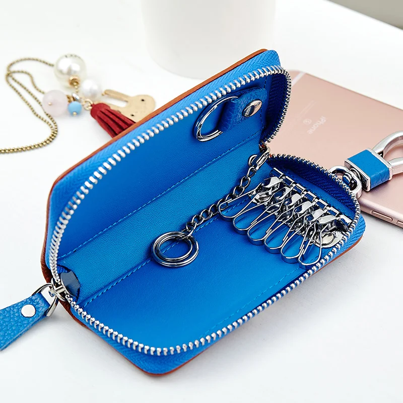 Кожаный чехол для ключей из натуральной воловьей кожи | Багаж и сумки