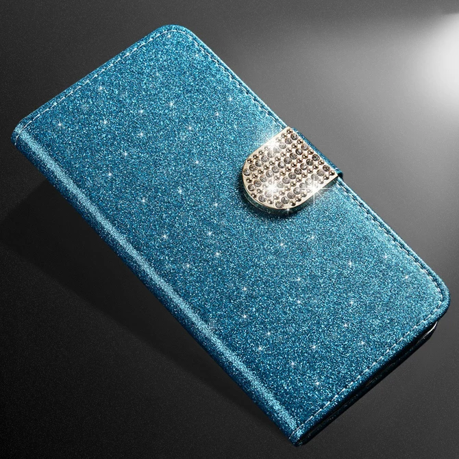 blue diamond Роскошный кожаный чехол-книжка для samsung Galaxy A6 A7 A8 A50 J4 J6 J8 J6 Plus A2 Core Магнитный чехол-кошелек - Цвет: blue diamond