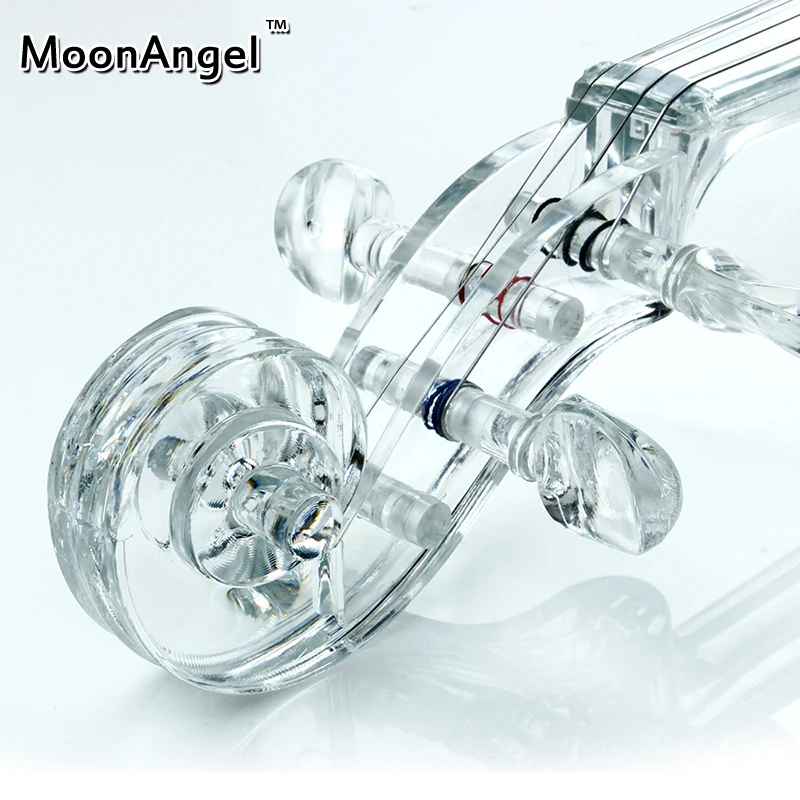 Прозрачная скрипка 4/4 со светодиодной подсветкой жесткий корпус для скрипки