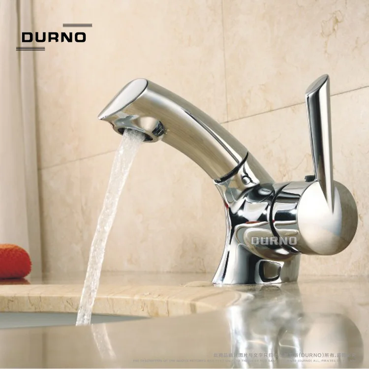 Медный смеситель для раковины с растягивающимся телескопическим ремнем ванной