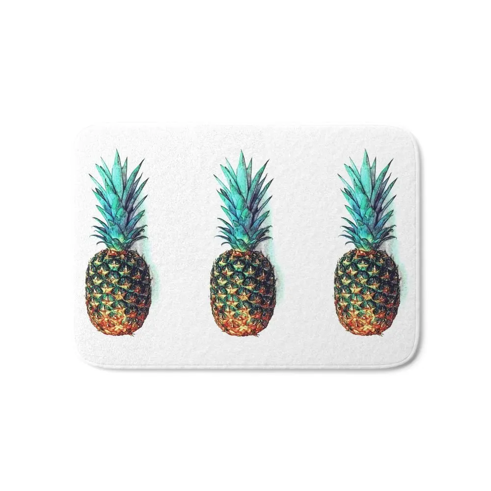 Tri Soldier Pineapples Bath Mat 17&quot x 24&quotPattern Fleece Rug Anti-Slip Doormat Home Decor | Дом и сад