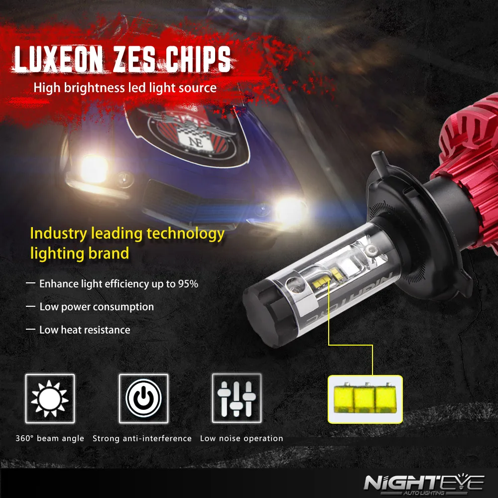 Автомобильная фара NIGHTEYE 2 шт. 9005 HB3 9006 HB4 H11 H4 H7 Led H1 60 Вт 10000LM автомобильная лампа все