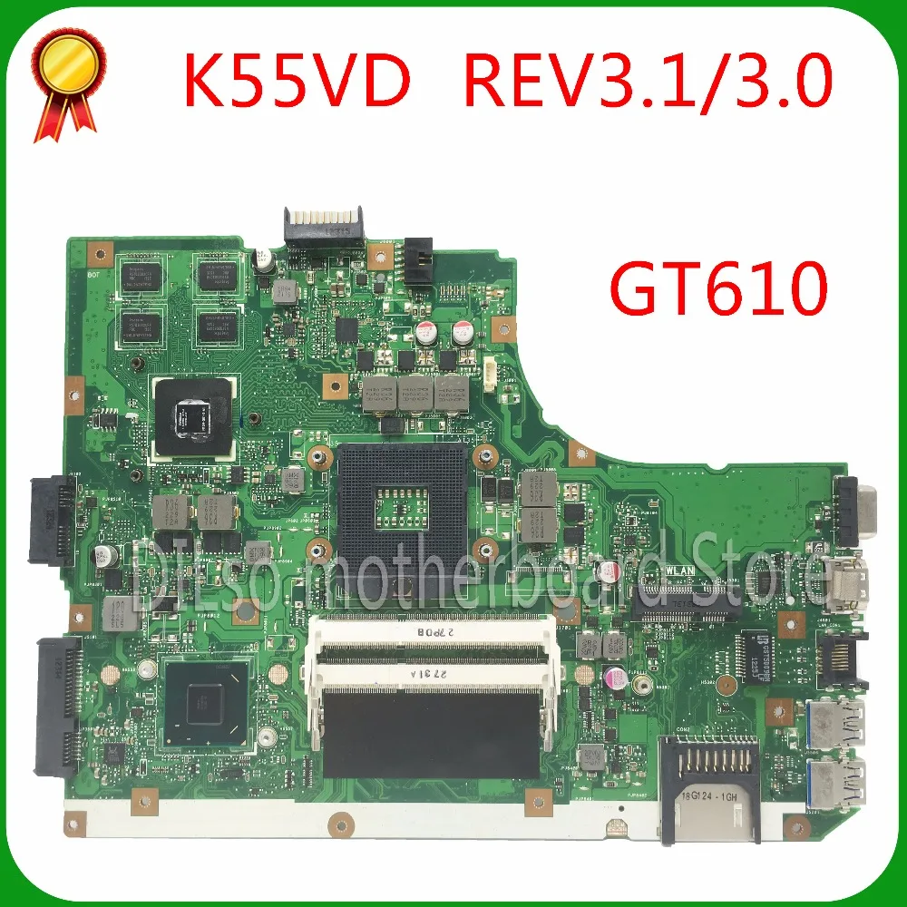 KEFU K55VD для K55VD A55V K55A материнская плата REV3.0 GT610 для ASUS K55VD A55V материнская плата неинтегрированная тестовая материнская плата
