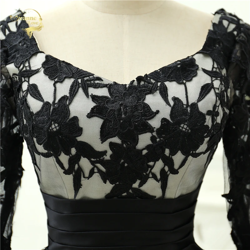 2021 свадебное пляжное платье черный/кружевное Тюлевое шампанское 3/4 с длинным