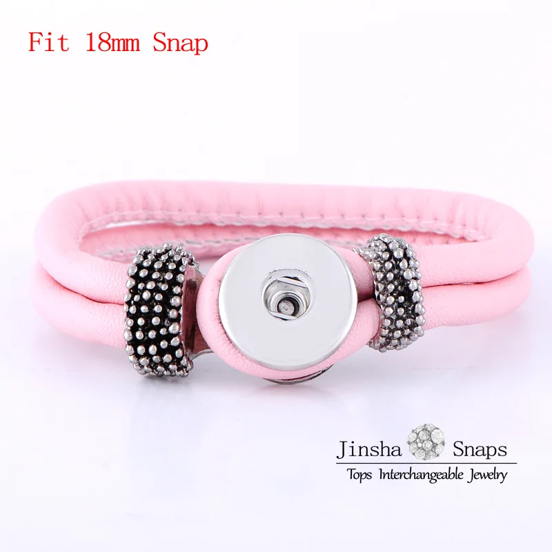 6 шт./лот оптовая продажа искусственная кожа оснастку Браслет Fit Сменные 18 мм