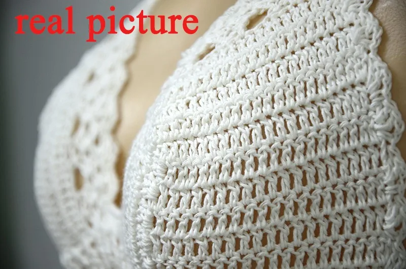 

Summer Top 2019 Hot Lace Crochet Crop Top Bra Fitness Openwork Beach Top Top Short Top