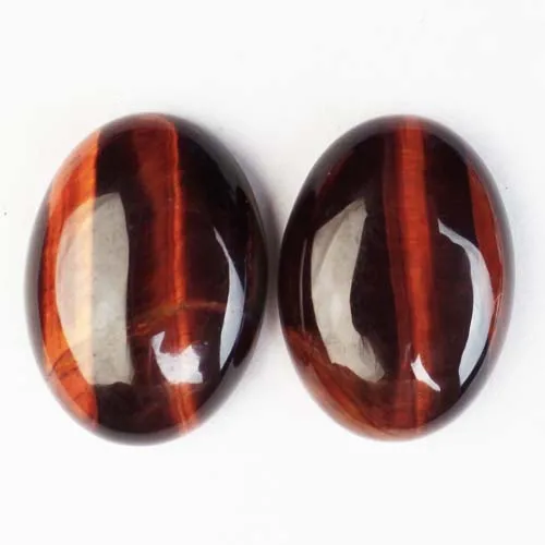 red Tiger Eye 2 шт./лот) натуральный смешанный камень овальный кабошон 25x18x6 мм yl061802 - Окраска металла: red Tiger Eye