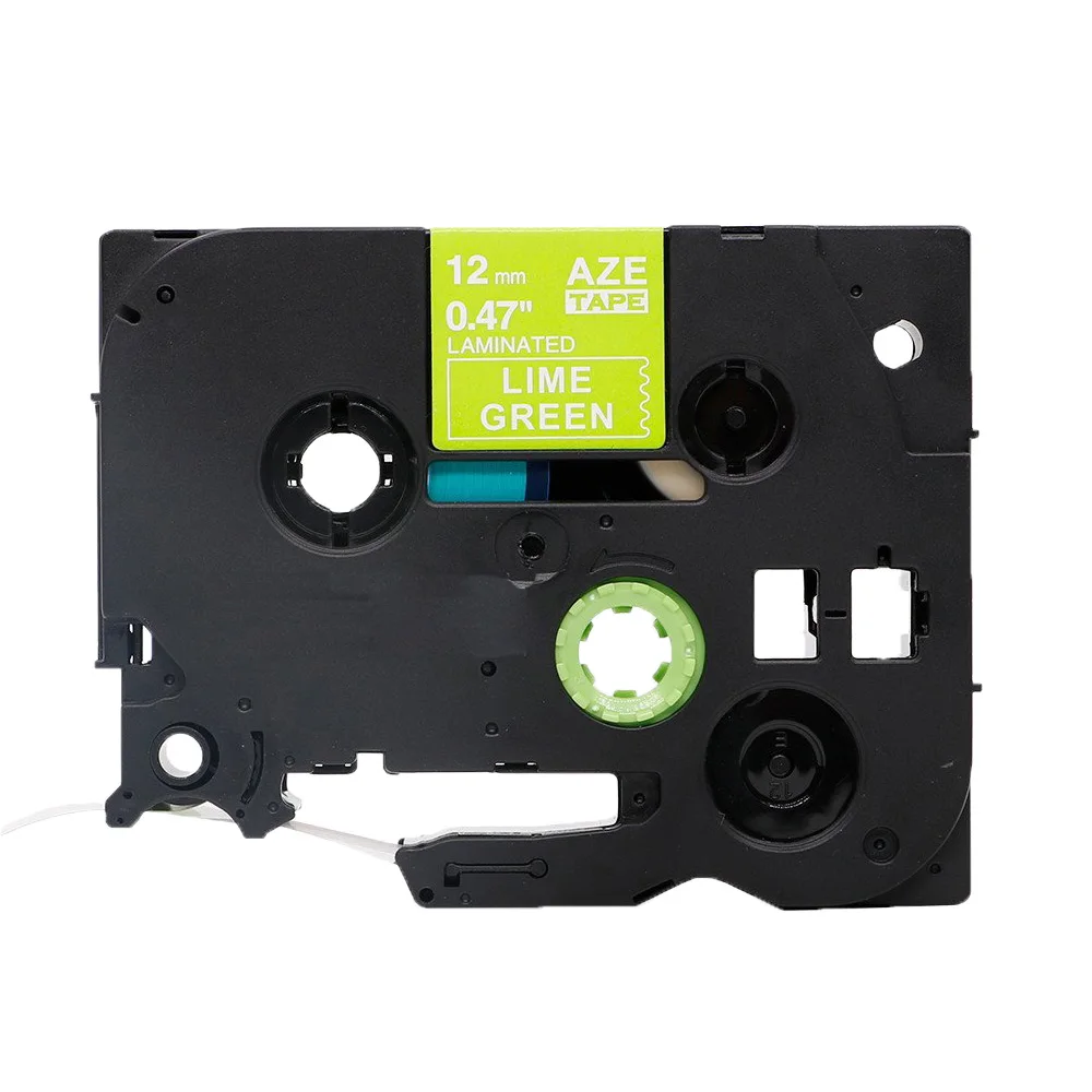 White on Lime Green 12 мм совместимый TZe231 P-Touch Brother tz ленты tz131 tze-231 tz221 tzeMQP35 принтер ленты для этикеток производитель пишущей машинки PT-300 - Цвет: White on Lime Green