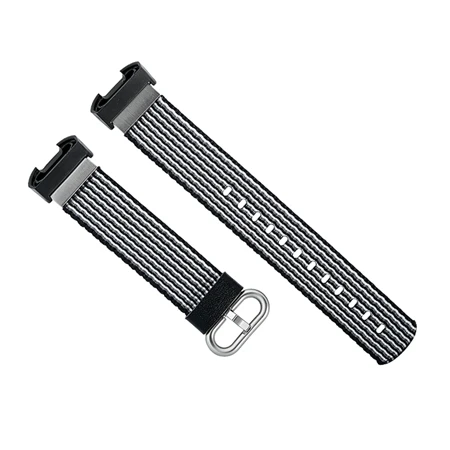 Black Yuedaer холст нейлон Fitbit Charge 3 группы для Fitbit Charge 3 Мужчины Женщины Мода ремешок браслет умный браслет с металлической пряжкой - Цвет: Black
