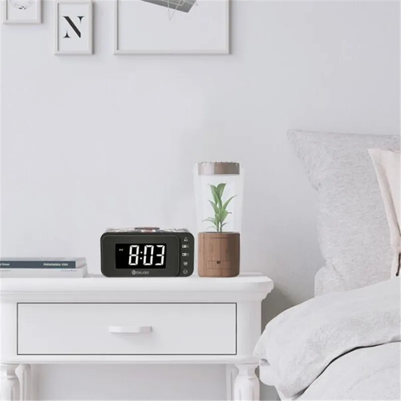 Digoo DG-FR8888 многофункциональные смарт-часы с цифровым будильником с fm-радио и динамиком, функция памяти, двойные будильники на каждый день