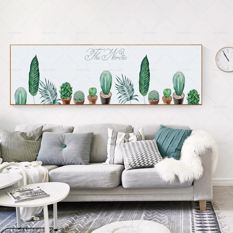 

Potted Cactus Canvas Painting Wall Art Posters And Prints Nordic Poster Watercolor Wall Pictures For Living Room Decor