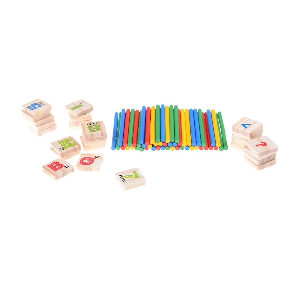 Детские раннего обучения деревянные цифры палка подсчет математики