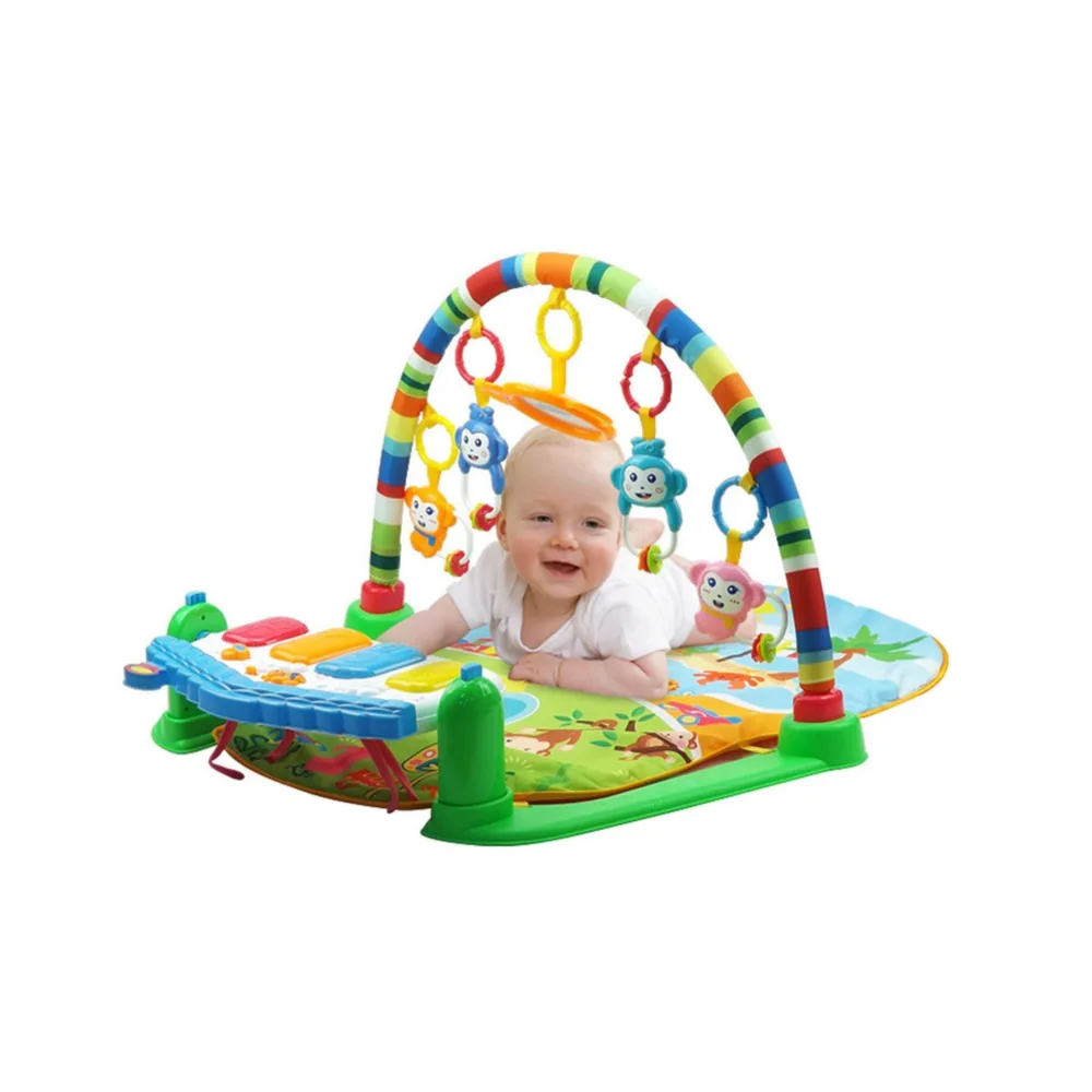 3 в 1 Детский Игровой Коврик развивающий ползающий Многофункциональный пианино