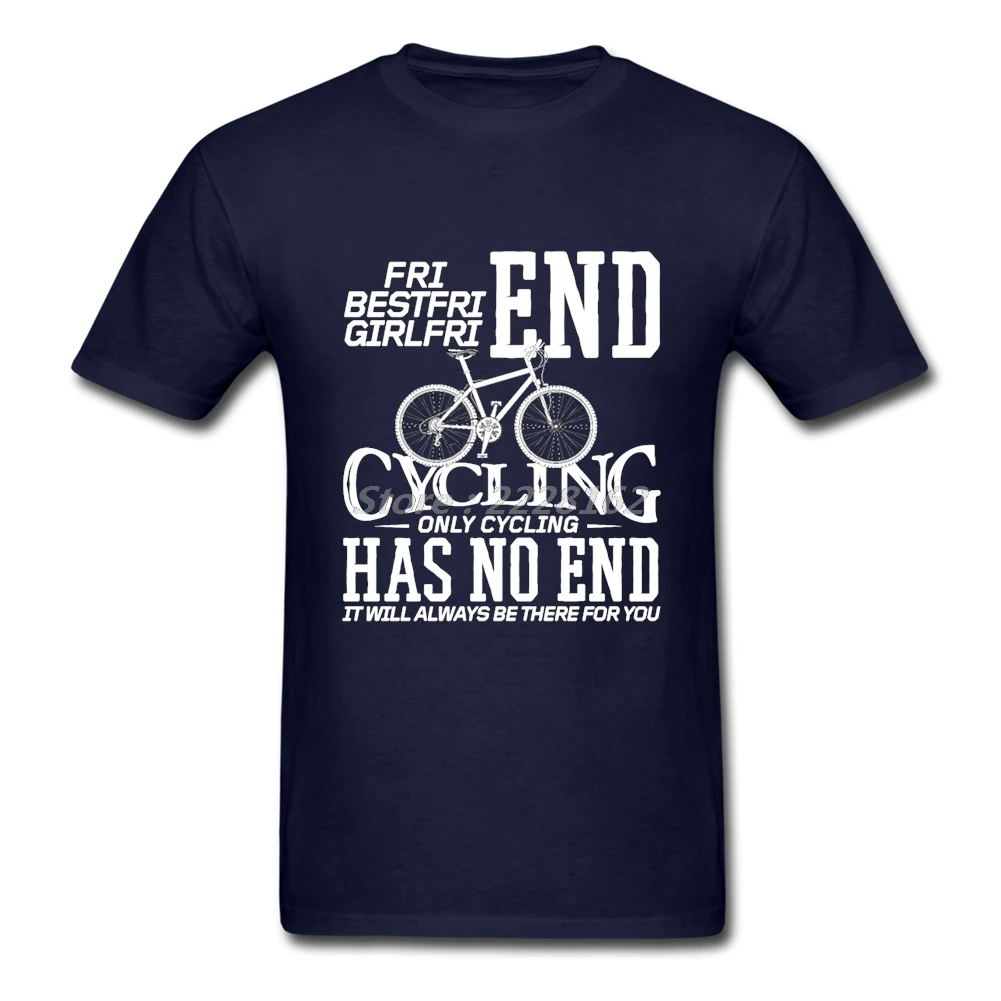  Cycle Has No End Mens T-shirt Music Black for Youth House Cotton Bikes T Shirts Tops Summer 100% Round Neck Print | Мужская одежда