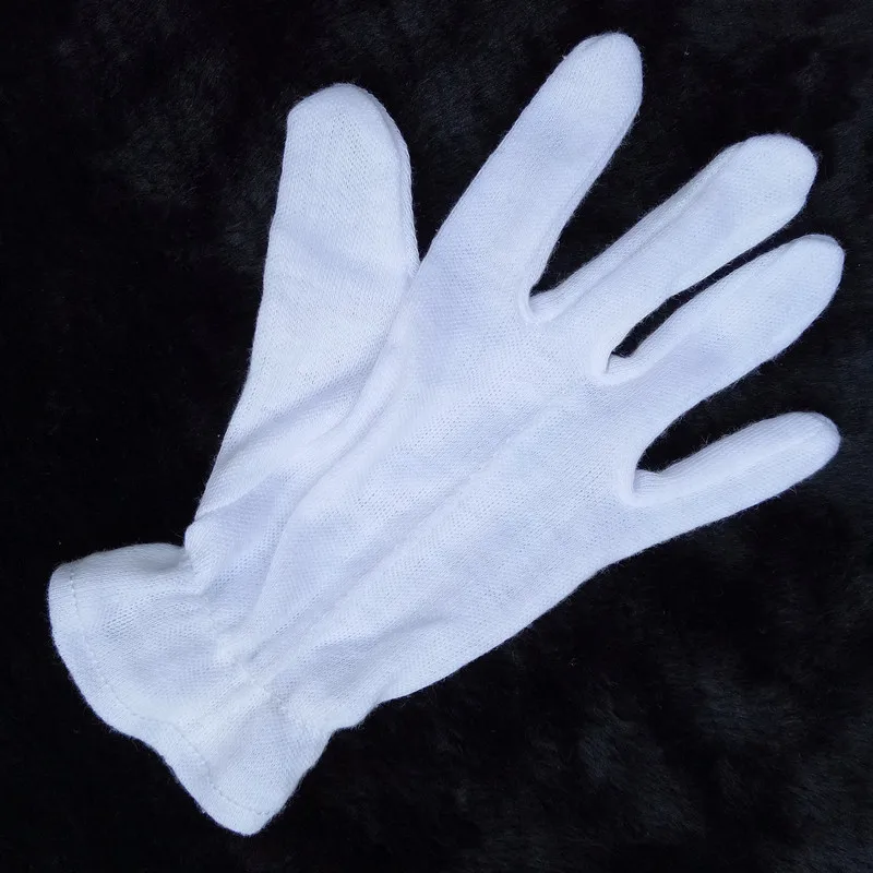 Белые хлопковые перчатки для мальчиков и девочек выступлений гимнастики