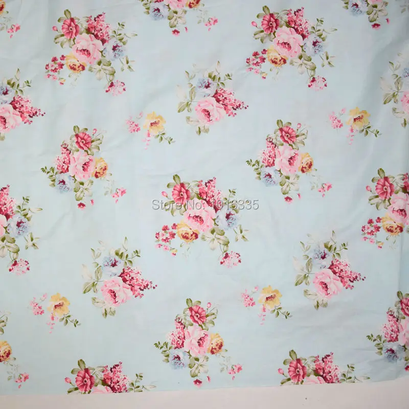 2016 красная Роза печатная 100% хлопчатобумажная ткань синяя для tecidos algodao para