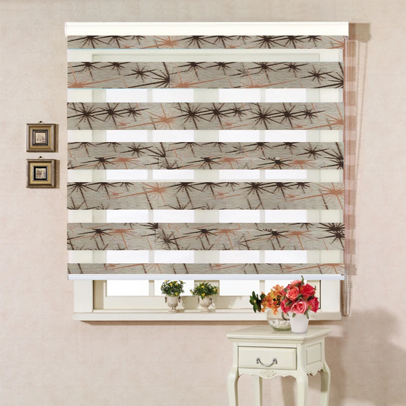 Бесплатная доставка Популярные жалюзи Зебра и закатать оконные оттенки | Дом сад