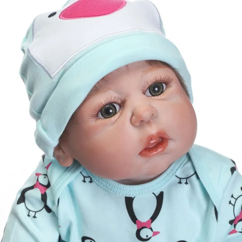 Nicery 22 дюйма 55 см Bebe Reborn Baby Doll Жесткий Силиконовый мальчик девочка игрушка подарок