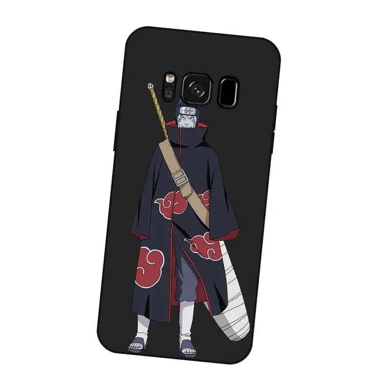 P004 Akatsuki Clear Black Silicone Case Cover For Samsung Galaxy S5 S6 S7 S8 S9 S10 5G S10E S11 S11E Lite Edge Plus |