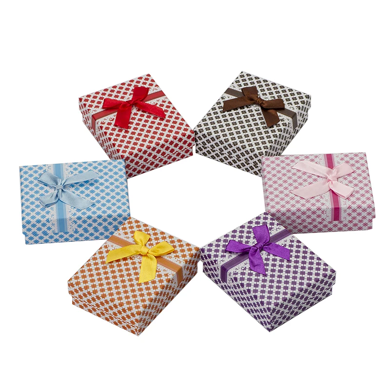 12 шт подарочные коробки для ювелирных изделий 7*9 см на день рождения ожерелье