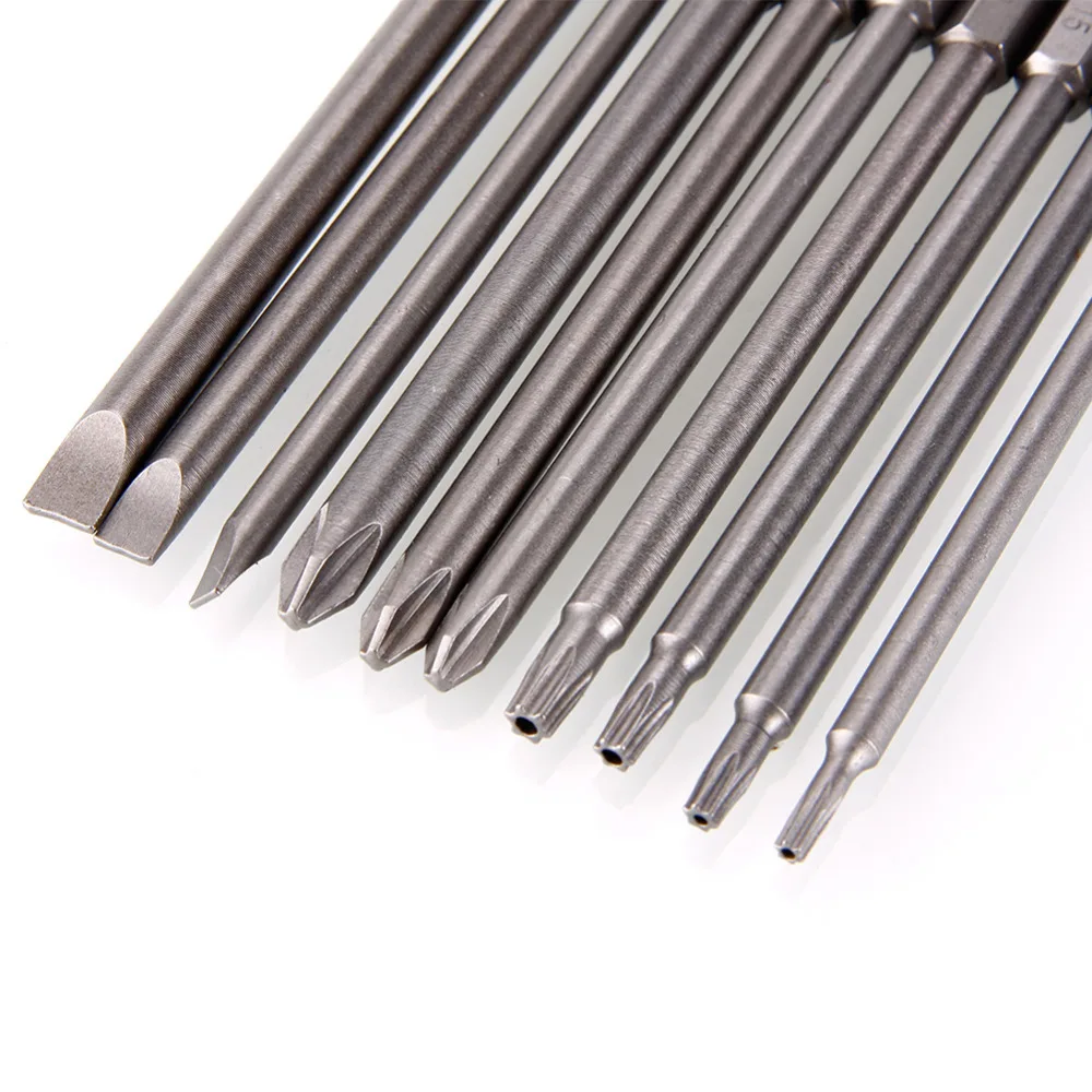 10 шт./компл. 100 мм 1/4 &quot6 35 шестигранный магнитный полый крест Torx плоская шлицевая