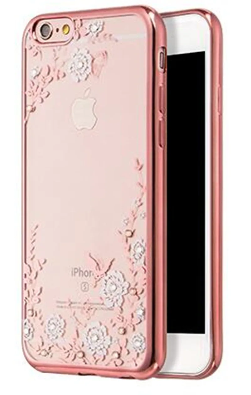 Чехол для Honor 9 чехол iPhone 6 7 8 plus X XS XR MAX силиконовый Блестящий Роскошный с цветами и