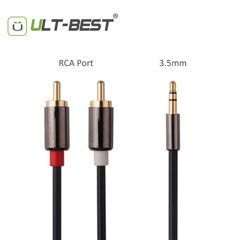 Аудиокабель ult best премиум версии аудиокабель с разъемом RCA и штекером 3 5 мм на