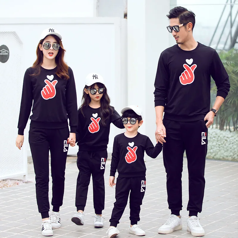 Одежда для матери сына штаны Одинаковая одежда спортивный костюм папы отца мамы
