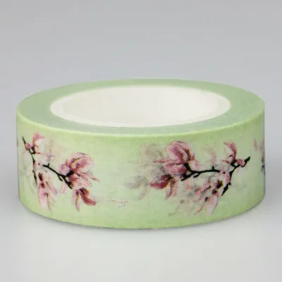 

1.5cm Cute plum blossom Adhesive Tape for Scrapbooking DIY Craft Sticky Deco Masking Japanese Paper Washi Tape