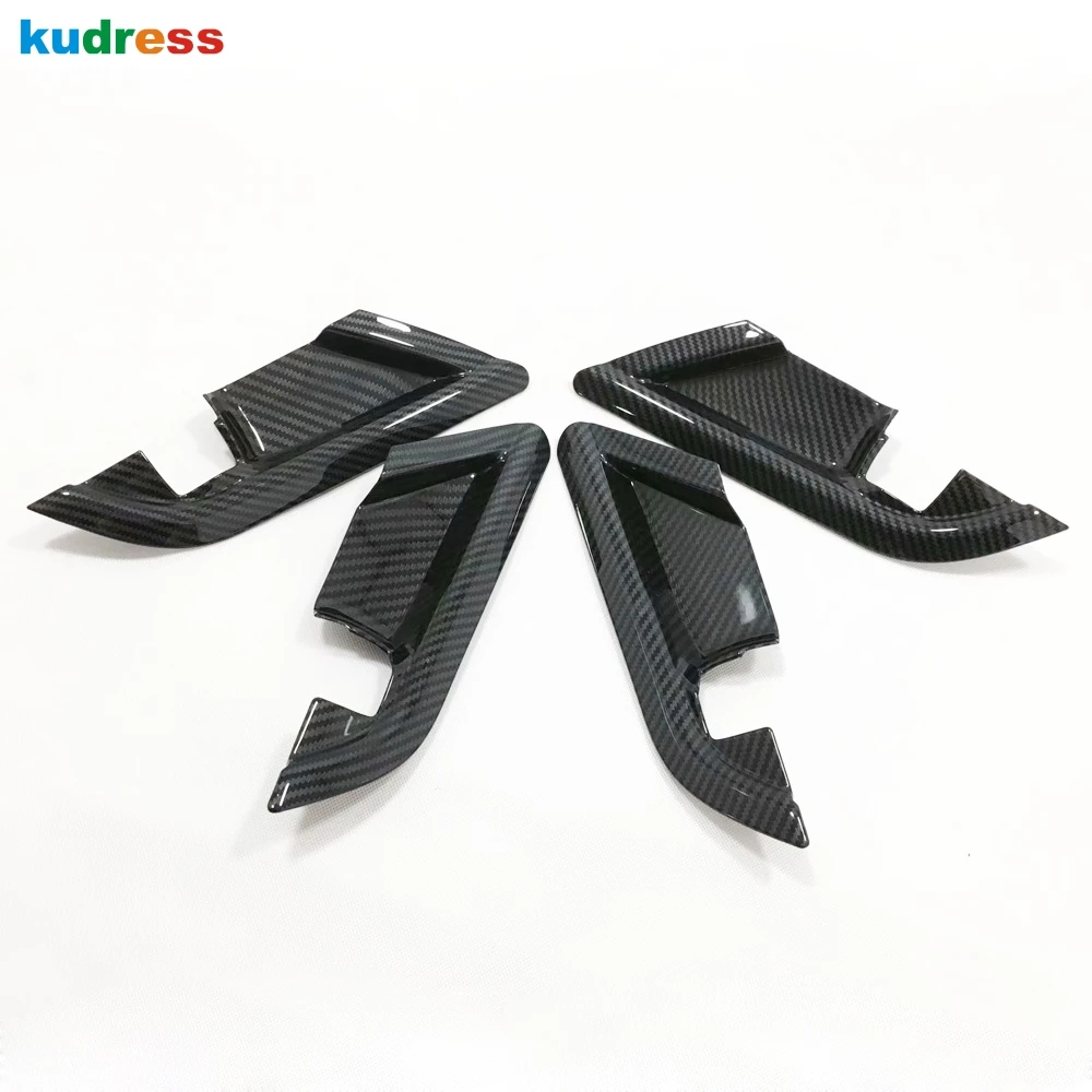 Carbon Fiber Для Toyota Camry автомобильный Стайлинг ABS матовая внутренняя дверная ручка крышки отделка украшения авто аксессуары 4 шт - Название цвета: Carbon Fiber