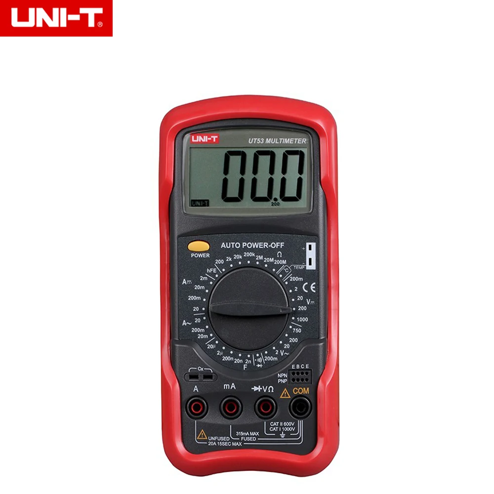 Цифровой мультиметр UNI-T UT53 Вольтметр постоянного и переменного тока амперметр