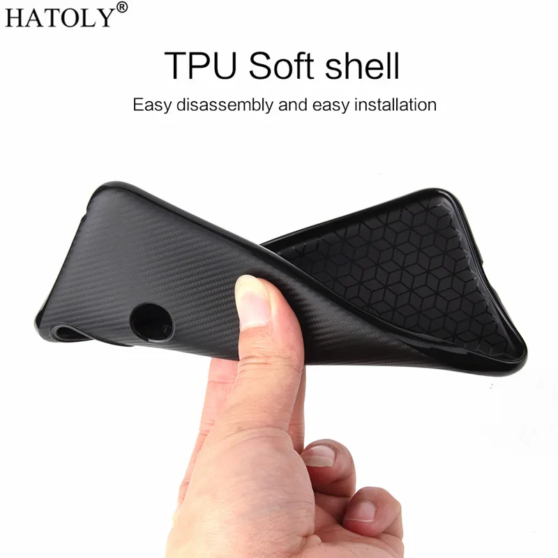 Чехол HATOLY для ASUS ZenFone Max M2 ZB633KL Ультратонкий Мягкий чехол из углеродного волокна
