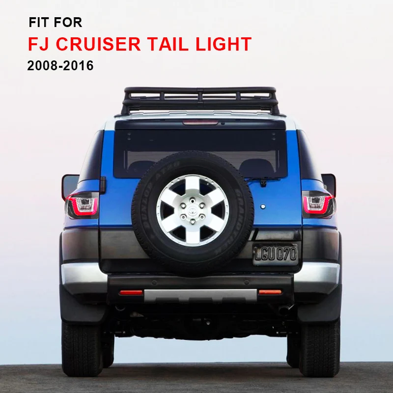 Светодиодный задний фонарь светильник в сборе для Toyota FJ Cruiser 2008- светодиодный хвост LampReverse светильник сигнала поворота светильник бег светильник