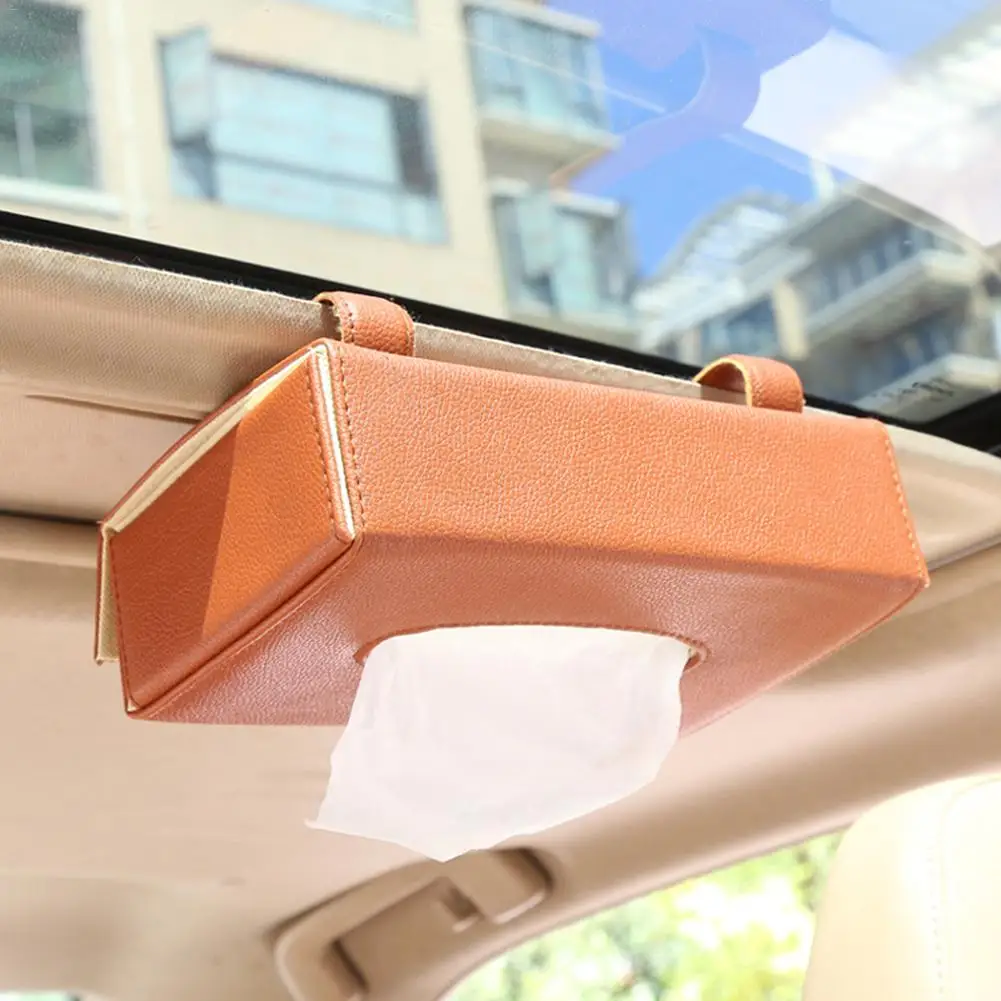 Parasole Auto Folding Tissue Box Car Supplies - Chair Back Hanging Visor Paper Creative Armrest Leather Sun Protector | Автомобили и