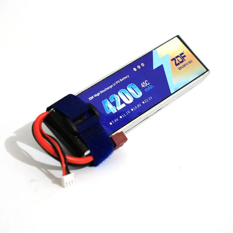 ZDF RC 2S 3S 4S 6S 7 4 V 11 1 14 8 22 2 4200mah 45C max 90C литий полимерный аккумулятор для