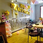 Гирлянда из золотой фольги Staraise, занавеска с бахромой и металлической мишурой, свадебные принадлежности, декор для дня рождения