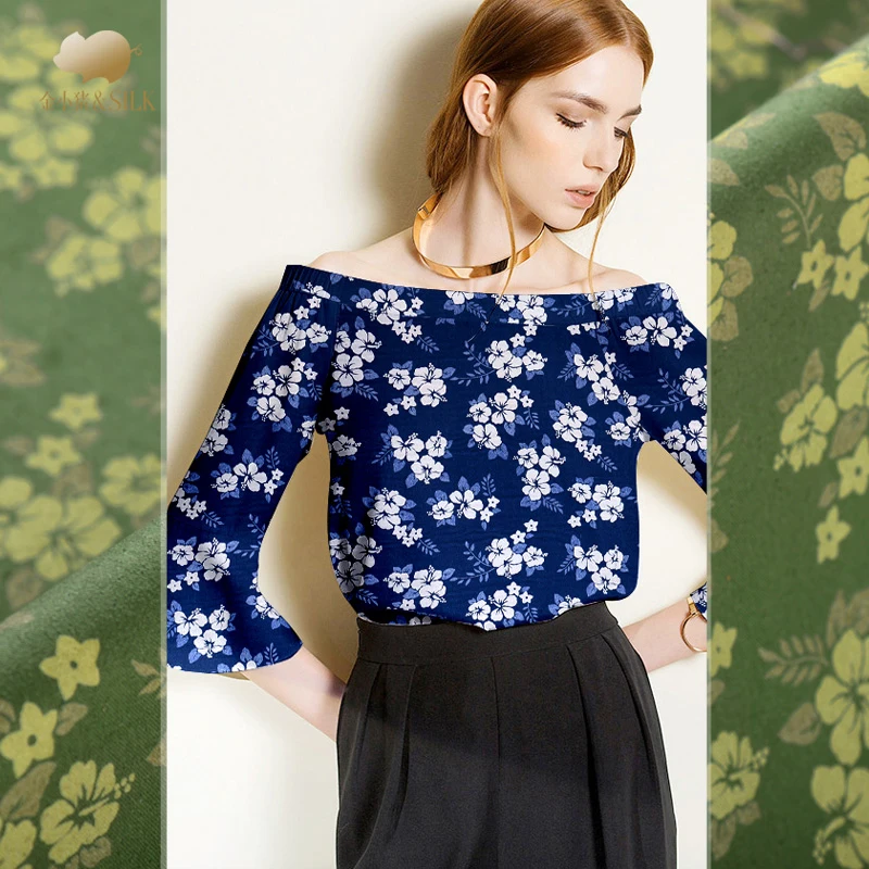 Сельский вкус шелковой ткани мягкая и плотная рубашка платье из против морщин