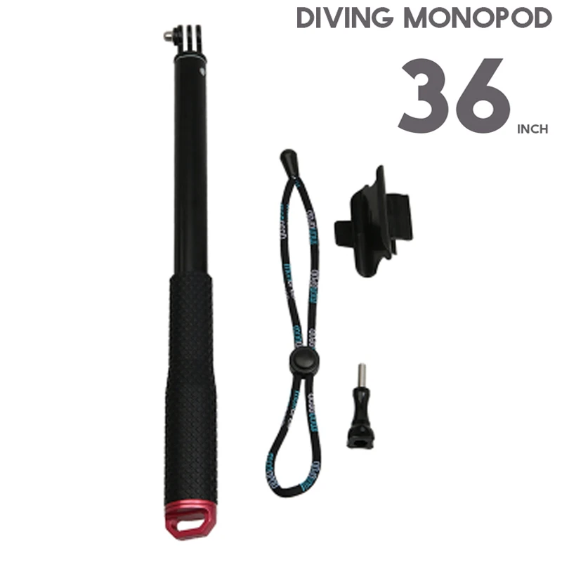 Штатив алюминиевая палка для селфи монопод для gopro Go pro hero 7 6 5 4 3 sj4000 sj5000x xiaomi yi hero 6 hero 7 аксессуары для камеры - Цвет: Красный