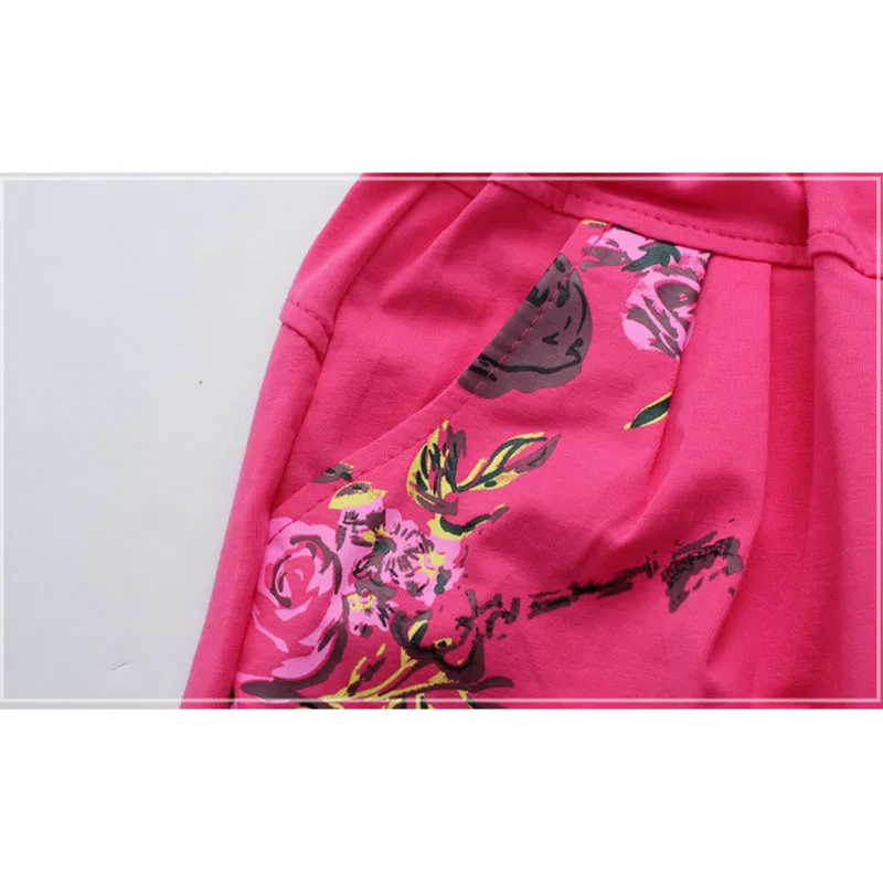 2 шт. хлопковая футболка с коротким рукавом и штаны для девочек | Мать ребенок