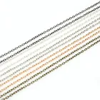 5 млот 3x2 мм родиевоесереброзолотобронзаАнтичная бронзовая покрытая цепочка для ожерелья, ювелирные изделия