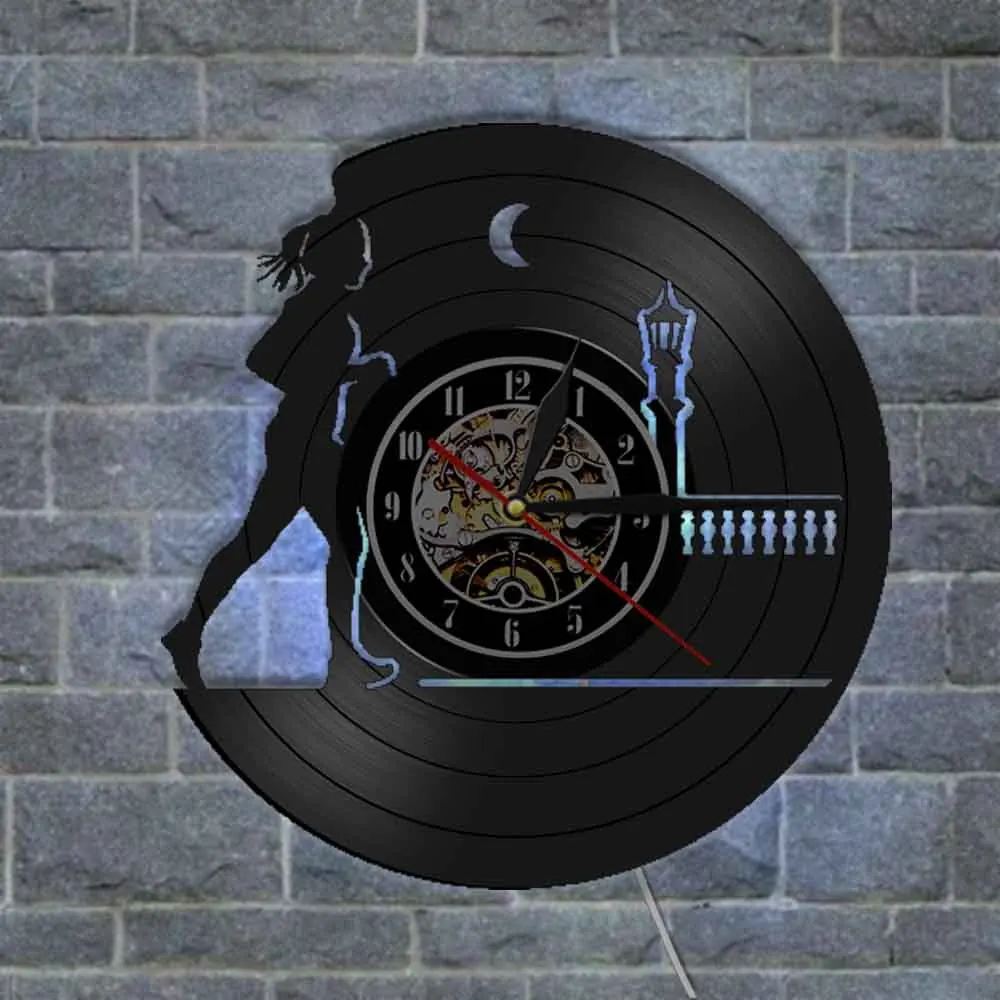 Часы для ночного бега, записи CD, виниловые, запись LP, 3D запись, настенные часы для дома, подвесные настенные часы, креативные и часы в античном стиле