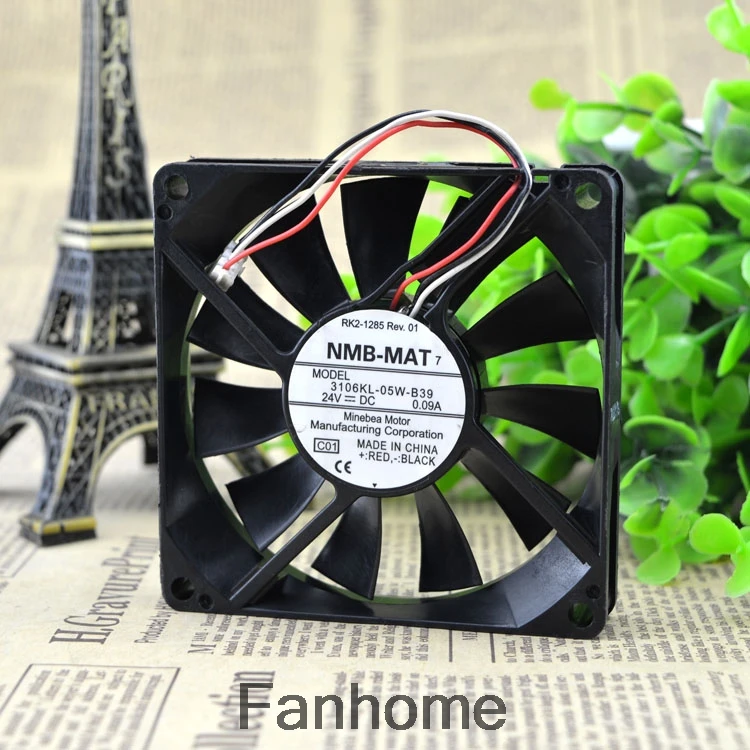Для NMB 8015 8 см 24V0.09A двухшаровой инвертор/копировальный вентилятор 3106KL 05W B39|Кулеры