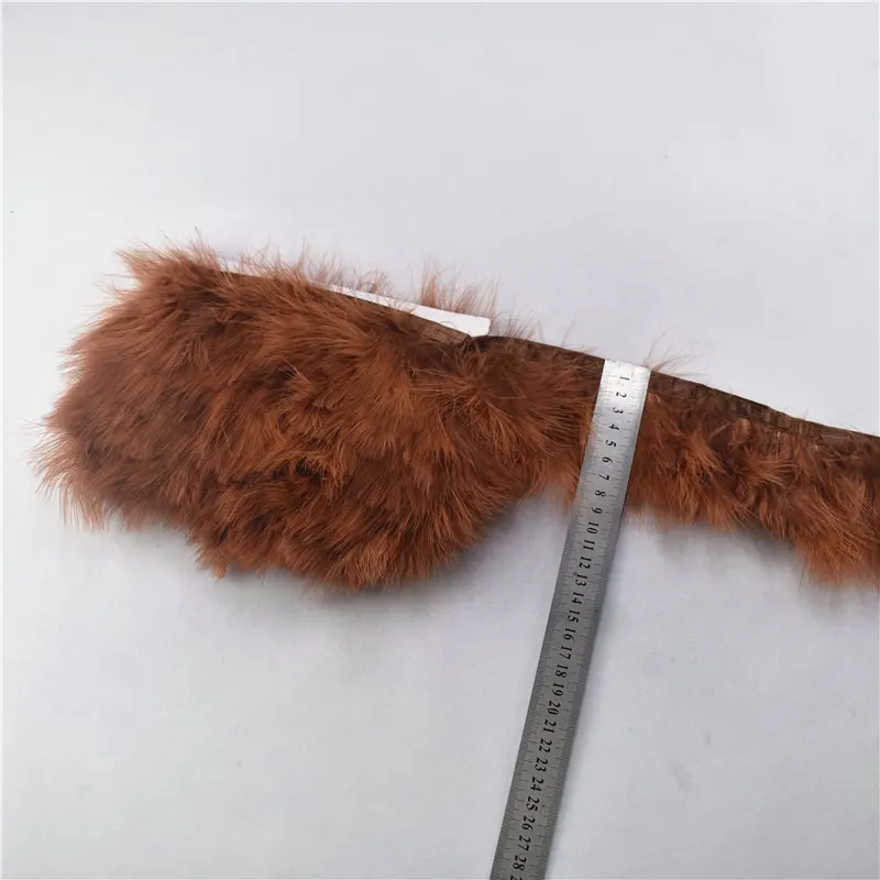 Пушистая Красивая коричневая лента с перьями полосатые высокие турецкие перья