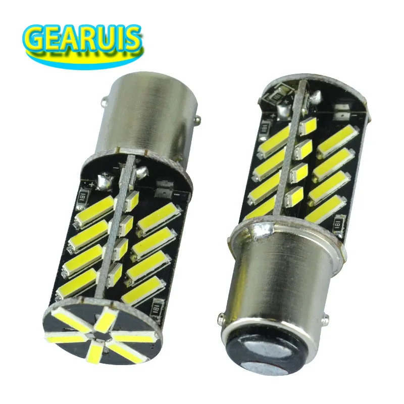 2 шт. S25 P21/5 Вт 1157 bay15d 38 SMD 7020 светодиодный 7014 1156 BA15S P21W BAU15S PY21W указатель поворота