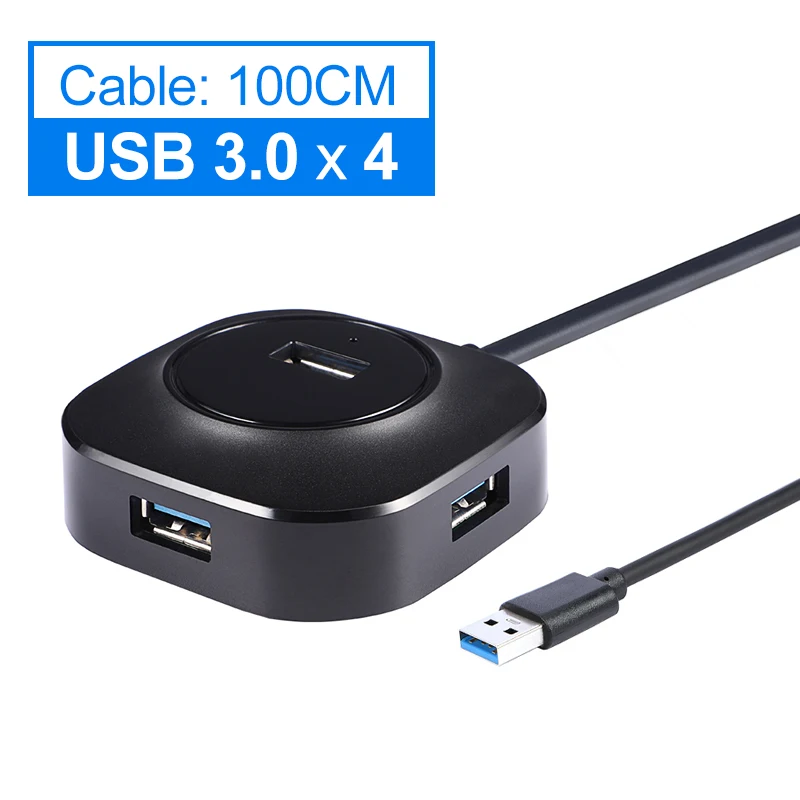 Мульти usb-хаб 3,0 USB C концентратор USB разветвитель type C концентратор 4 порта расширитель USB-C 3,0 Hab адаптер с интерфейсом питания type-C док-станция - Цвет: HUB 3.0 100CM