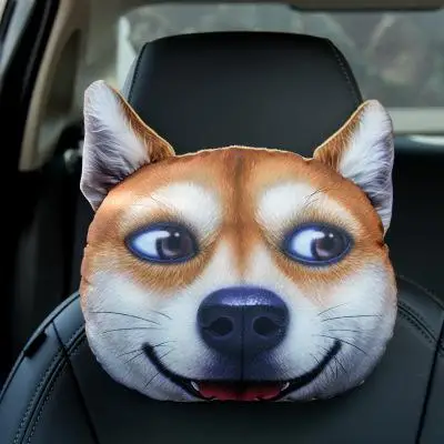 3D креативная Автомобильная подушка для шеи для вождения, комфортная подушка для путешествий, Автомобильная подушка для шеи с регулируемым ремнем P35 - Цвет: Зеленый