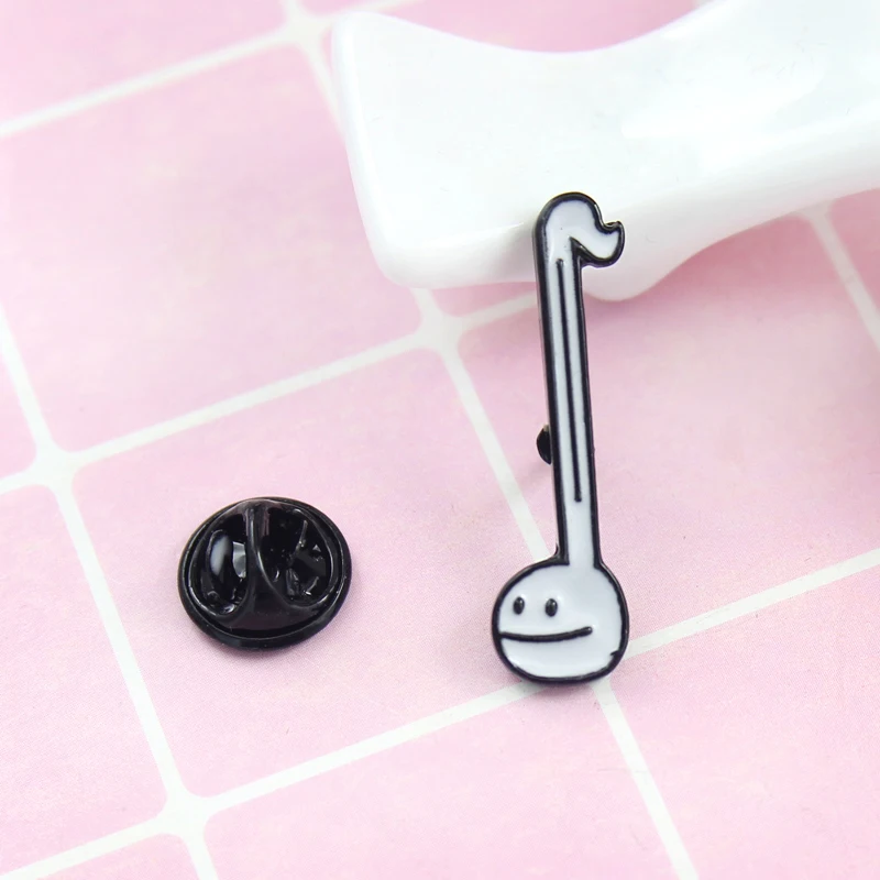 Значок в виде мультяшного музыкального символа металлическая брошь значок с